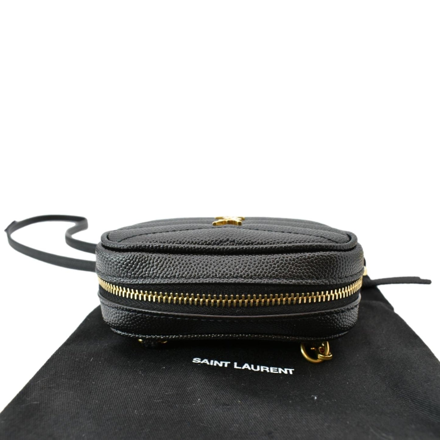 YVES SAINT LAURENT Lou Leather Crossbody Bag Black