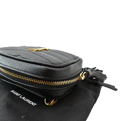 YVES SAINT LAURENT Lou Leather Crossbody Bag Black