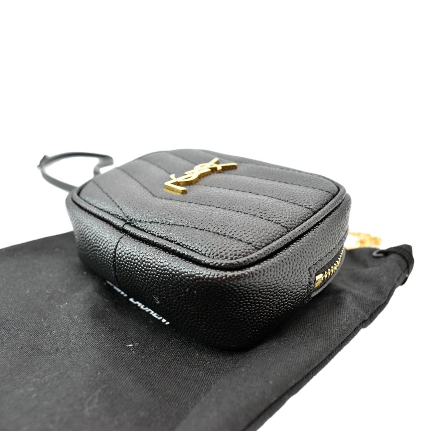 YVES SAINT LAURENT Lou Leather Crossbody Bag Black