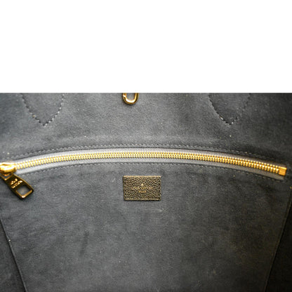 LOUIS VUITTON Neverfull MM Monogram Empreinte Tote Bag Black