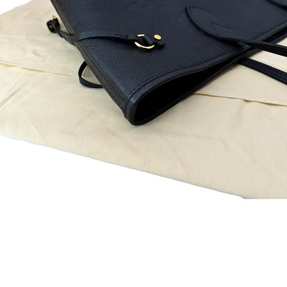 LOUIS VUITTON Neverfull MM Monogram Empreinte Tote Bag Black