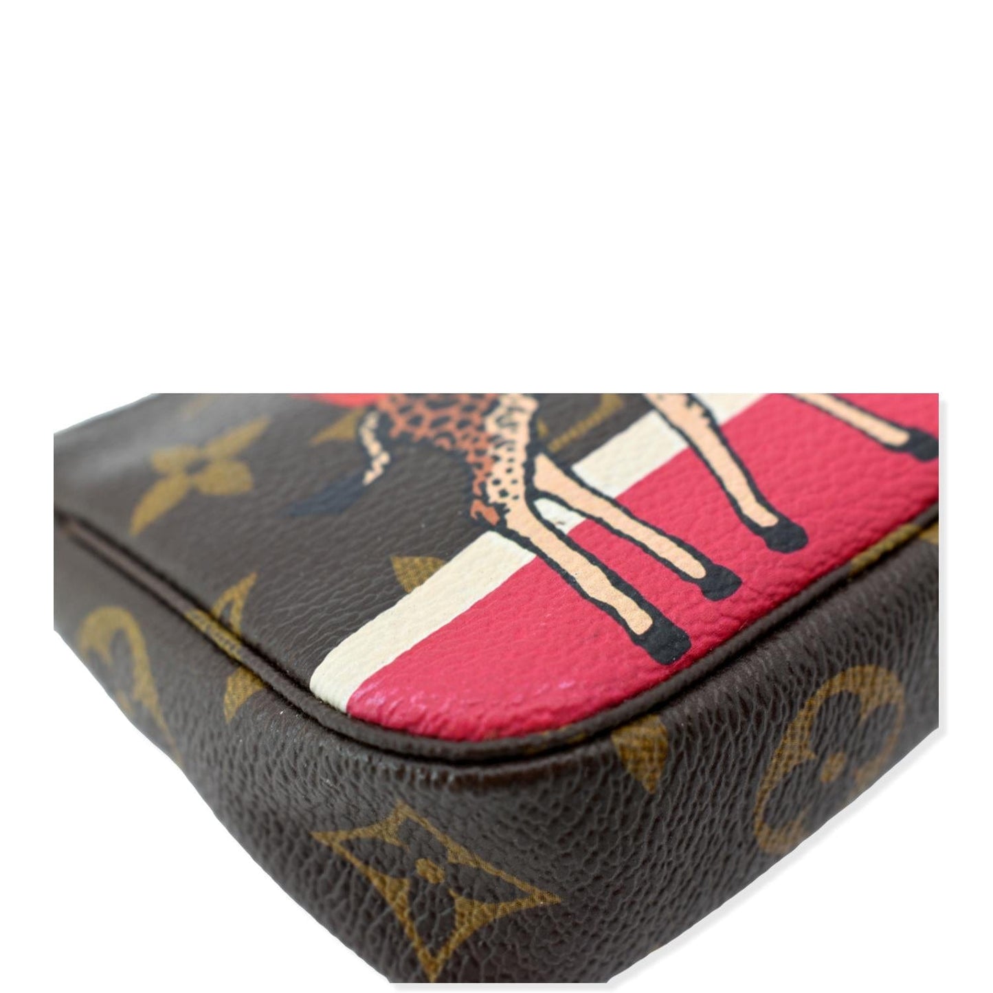LOUIS VUITTON Animation Pochette Monogram Canvas Accessoires Pouch Brown