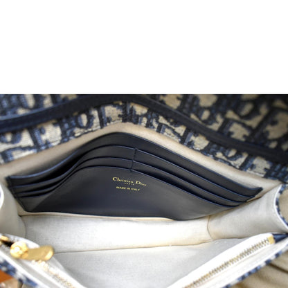 Christian Dior Saddle Oblique Jacquard Pouch Crossbody Bag Multicolor