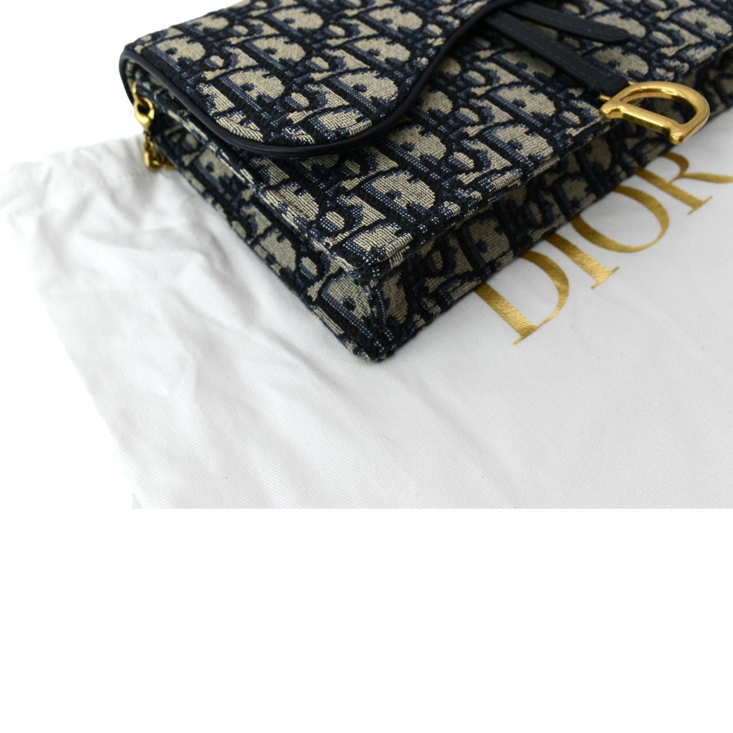 Christian Dior Saddle Oblique Jacquard Pouch Crossbody Bag Multicolor