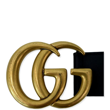 GUCCI  Double G Buckle Leather Belt Black 397660