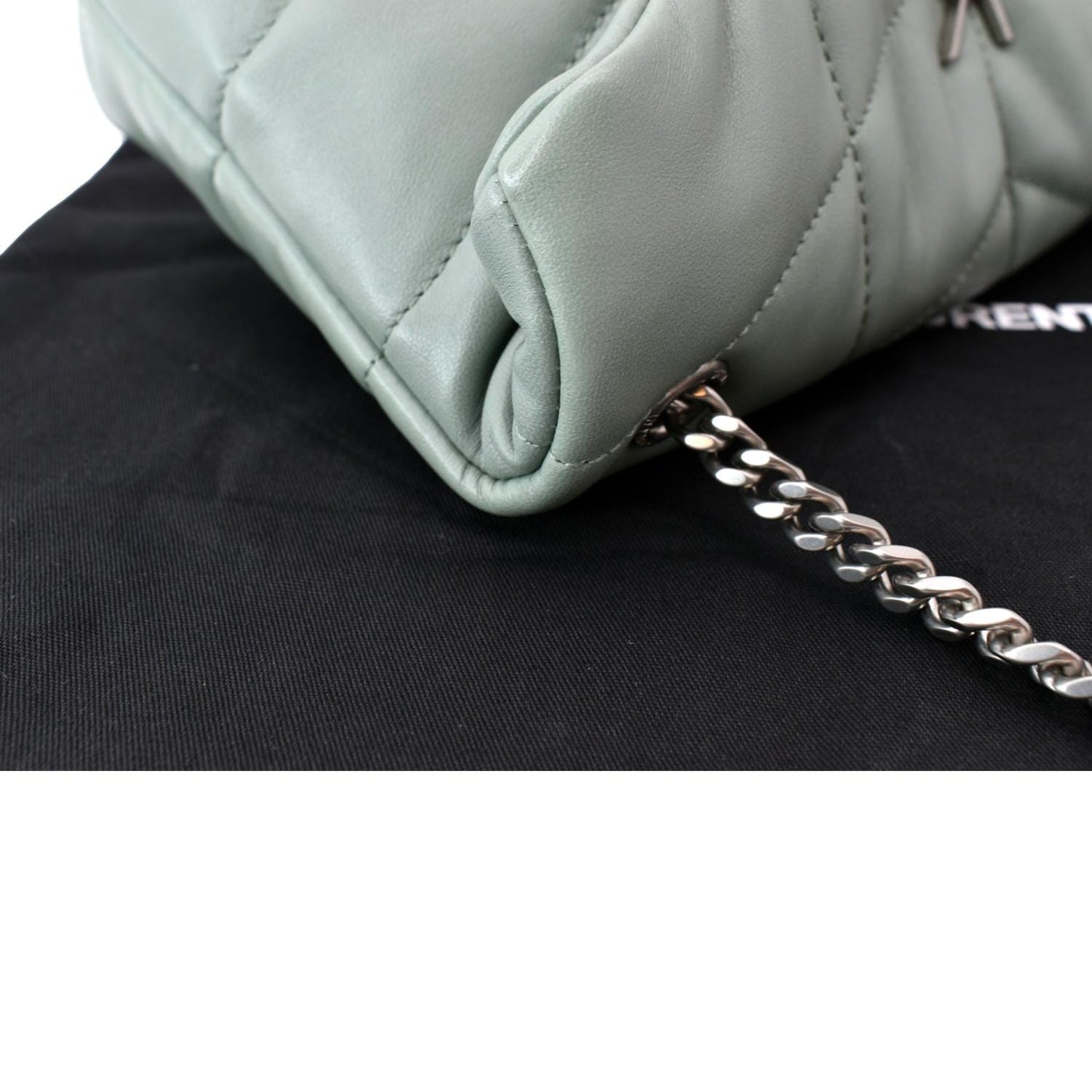 YVES SAINT LAURENT Small Loulou Puffer Leather Crossbody Bag Vert Opaline