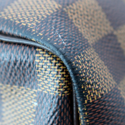 LOUIS VUITTON  Speedy 35 Damier Ebene Satchel Bag Brown