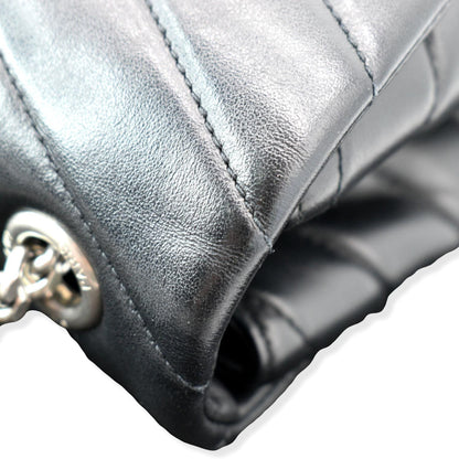 YVES SAINT LAURENT Medium Loulou Matelasse Leather Chain Shoulder Bag Black