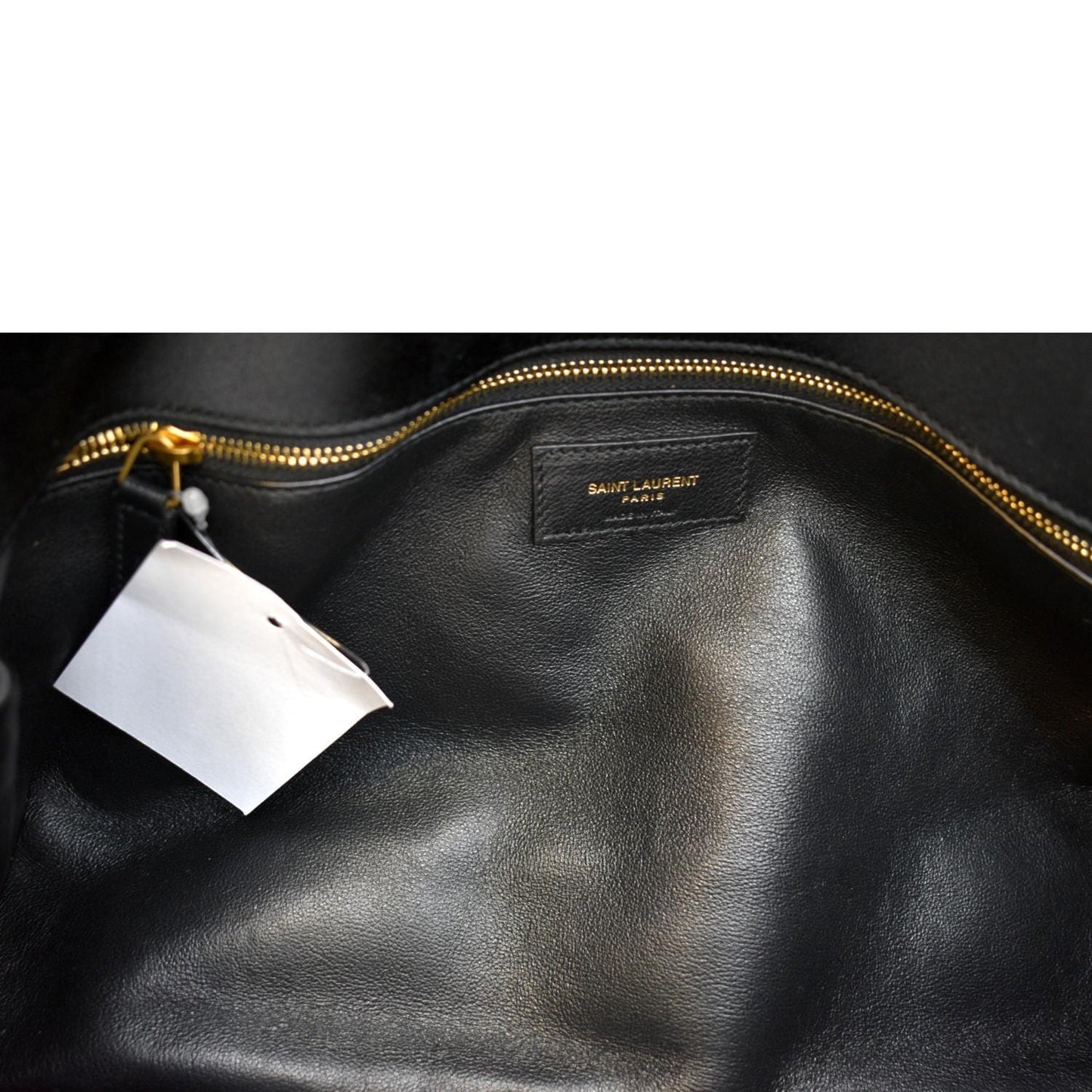 YVES SAINT LAURENT Sade Large Satin Clutch Black