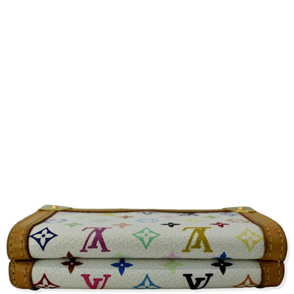 LOUIS VUITTON Monogram Multicolore Elise Wallet White