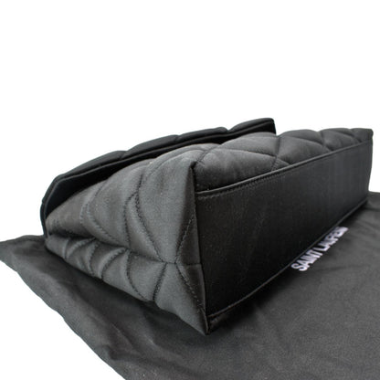 YVES SAINT LAURENT Sade Large Satin Clutch Black