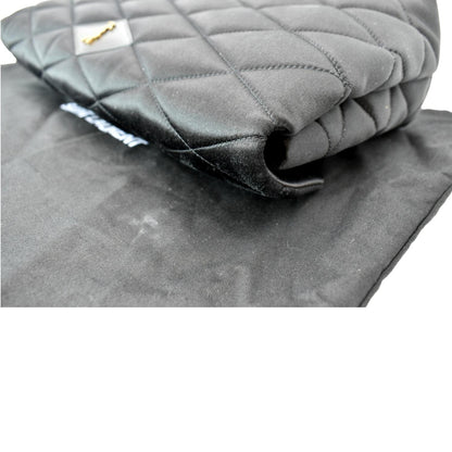 YVES SAINT LAURENT Sade Large Satin Clutch Black