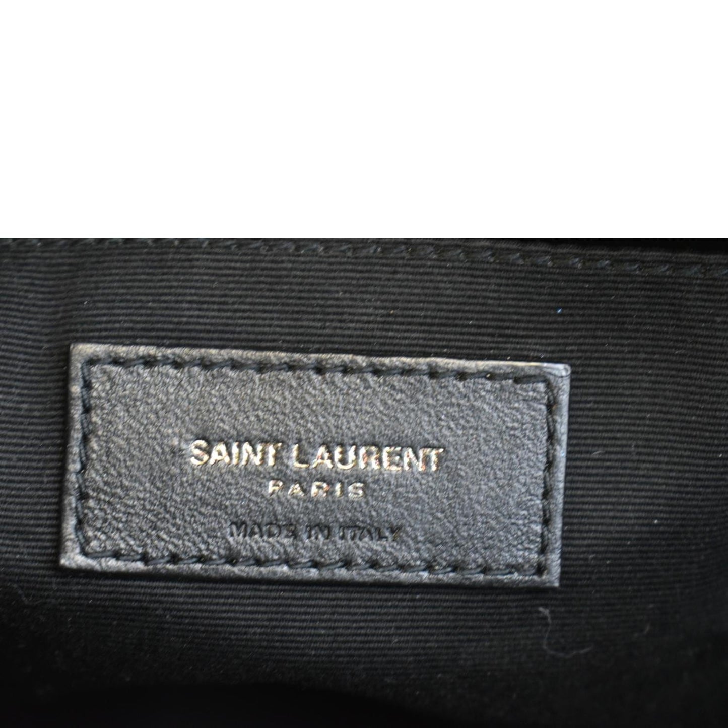 YVES SAINT LAURENT Lou Chevron Leather Camera Crossbody Bag Black