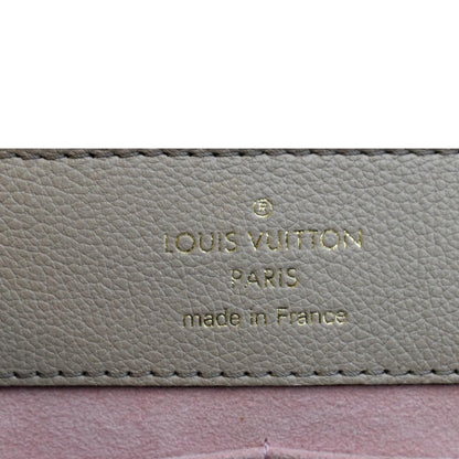 LOUIS VUITTON Lockme Ever MM Grained Calfskin Leather Shoulder Bag Beige