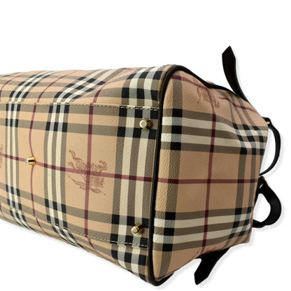 BURBERRY Canterbury Haymarket Check Tote Bag Multicolor
