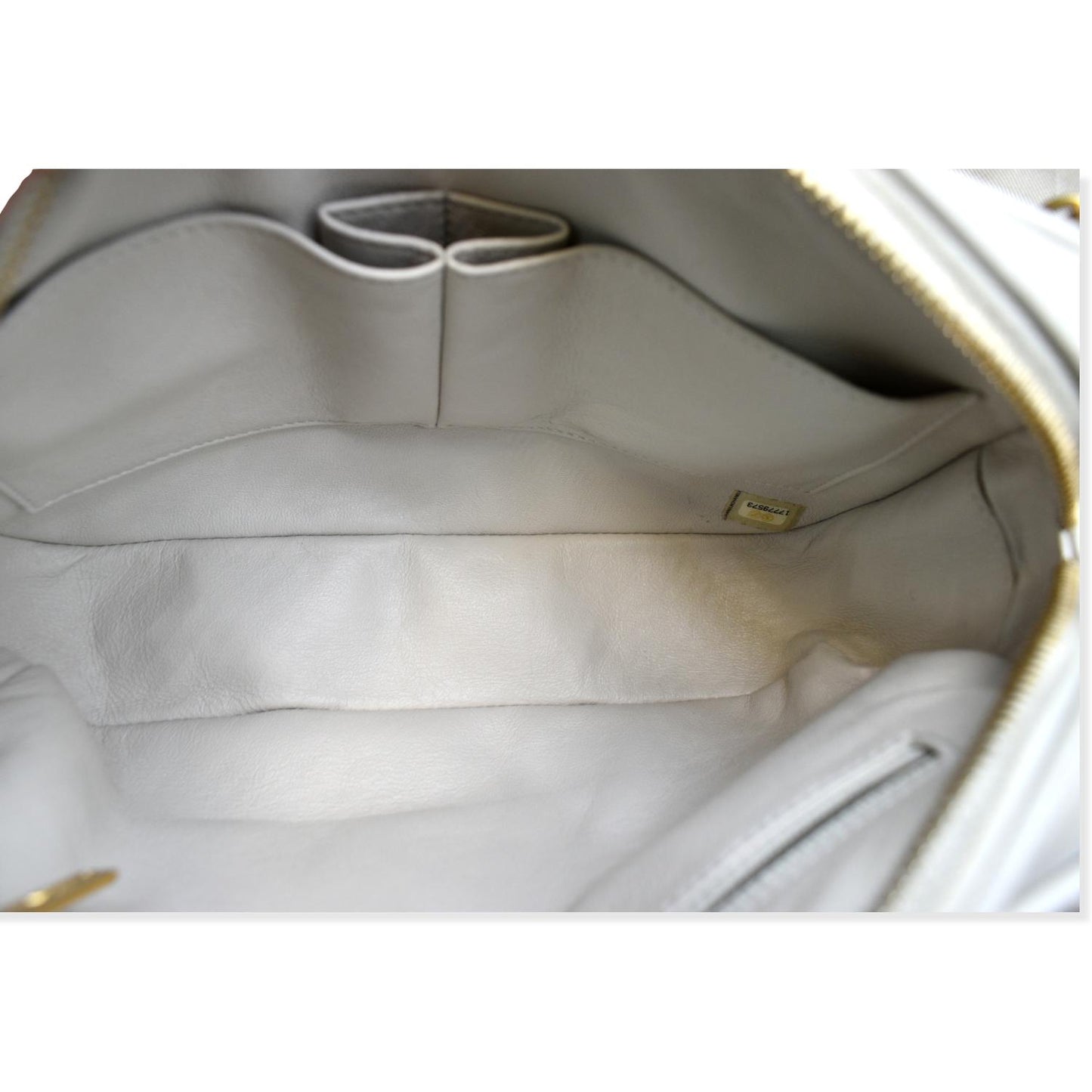 CHANEL Misia CC Lambskin Chain Camera Shoulder Bag White