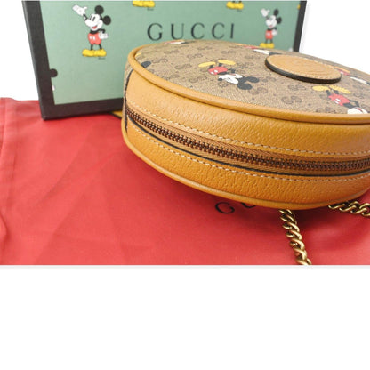 GUCCI Disney x Mini GG Supreme Round Backpack Bag Beige 603730