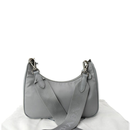 PRADA Re-Edition 2005 Nylon Shoulder Bag Grey - Hot Deals