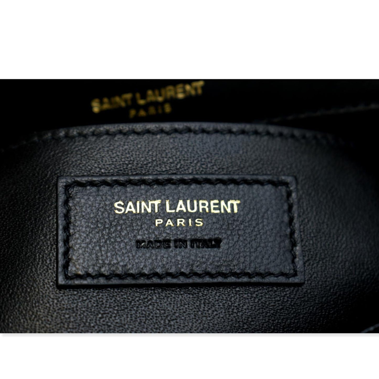 YVES SAINT LAURENT Vicky Small Monogram Leather Chain Crossbody Bag Black