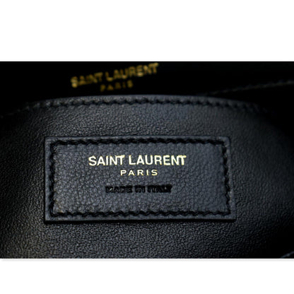 YVES SAINT LAURENT Vicky Small Monogram Leather Chain Crossbody Bag Black