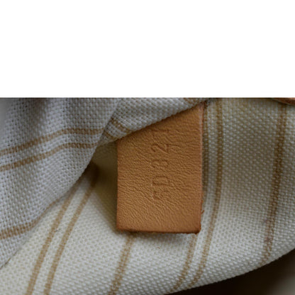 LOUIS VUITTON Neverfull MM Damier Azur Shoulder Bag White