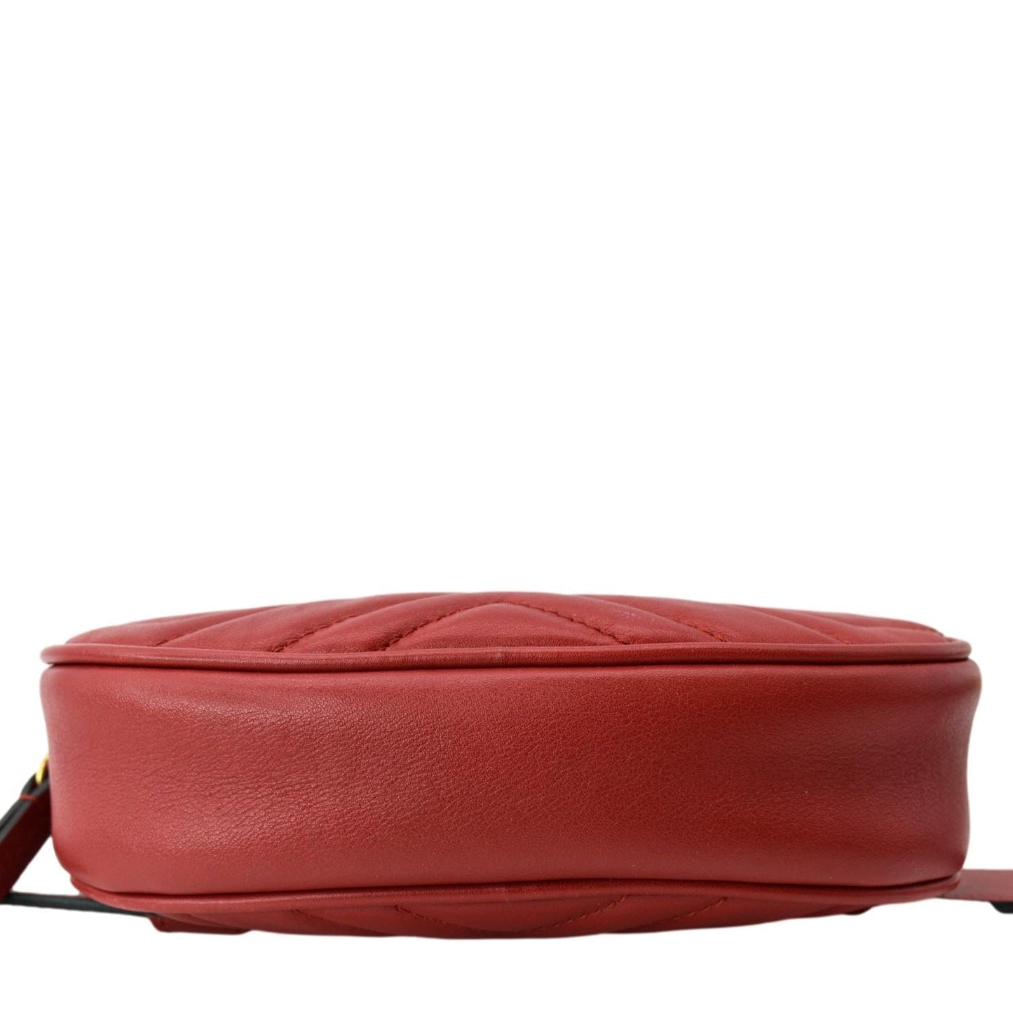 GUCCI GG Marmont Matelasse Leather Belt Bag Red 476434