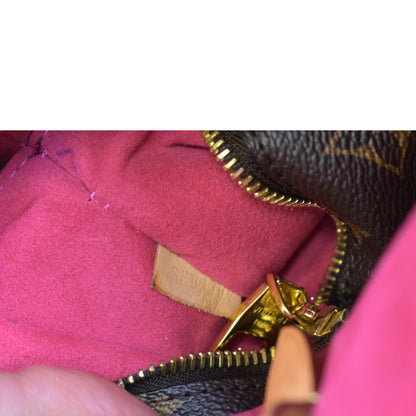 LOUIS VUITTON Love Lock NeoNoe Monogram Canvas Shoulder Bag Brown
