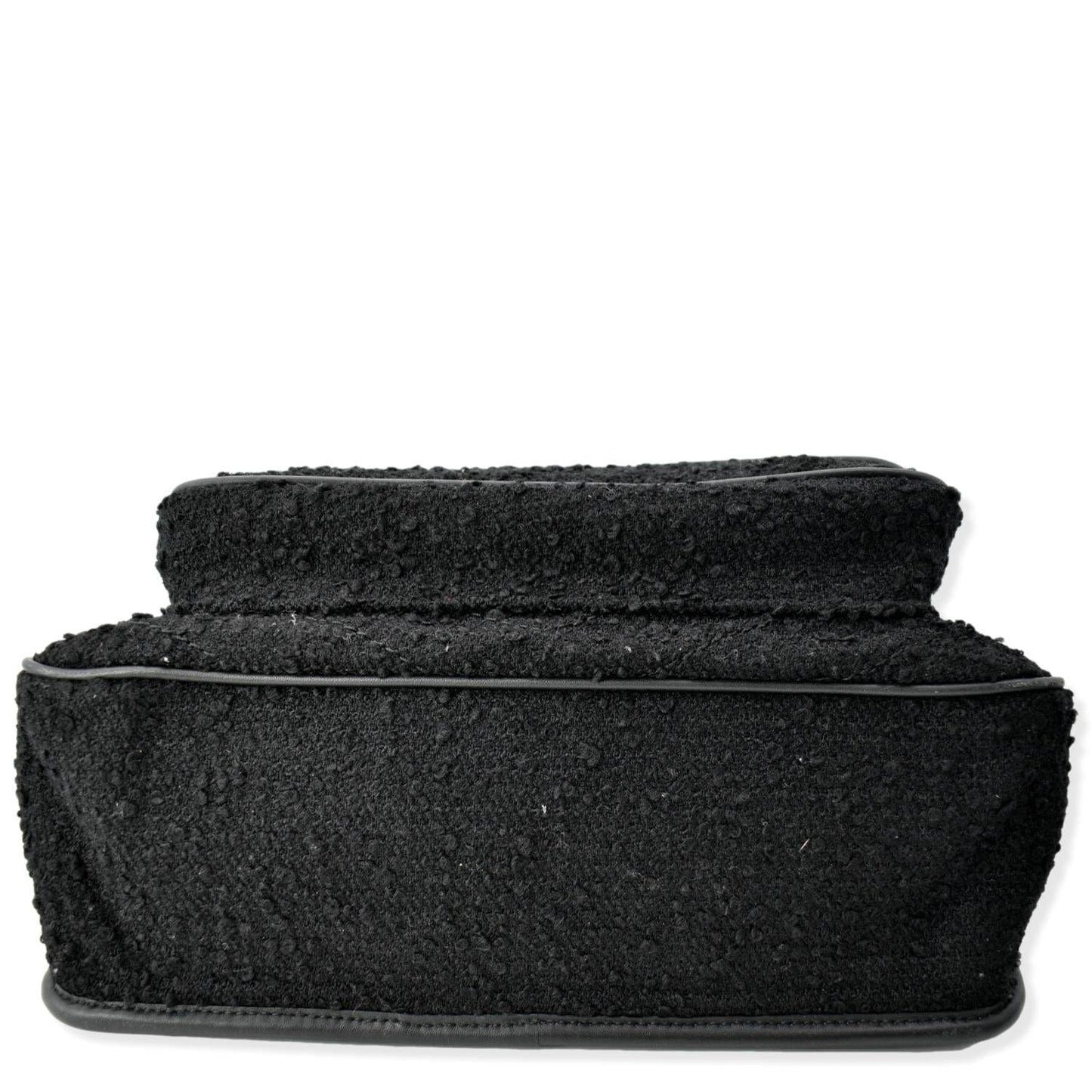 YVES SAINT LAURENT Niki Medium Tweed Shoulder Bag Black