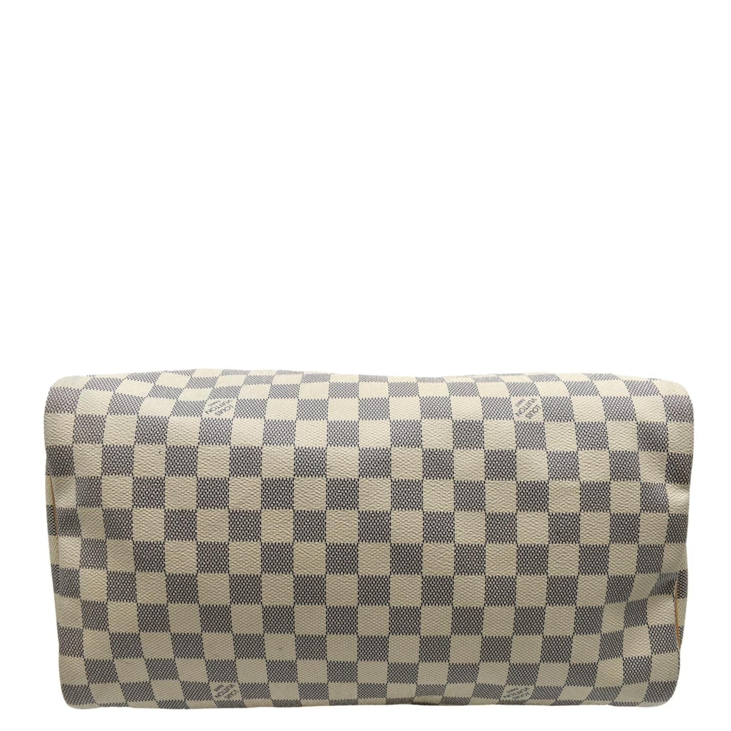 LOUIS VUITTON Speedy 35 Damier Azur Satchel Bag White