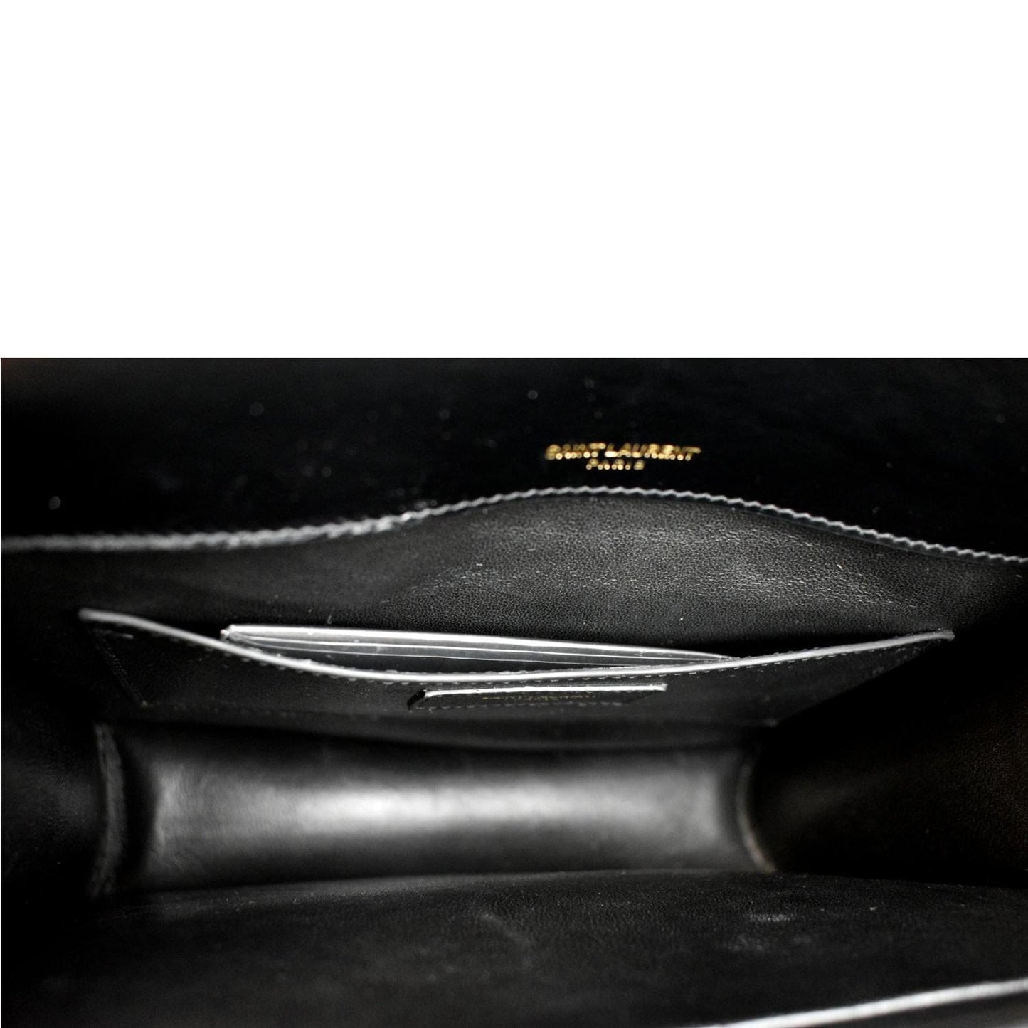 YVES SAINT LAURENT Sulpice Medium Monogram Clasp Shoulder Bag Black