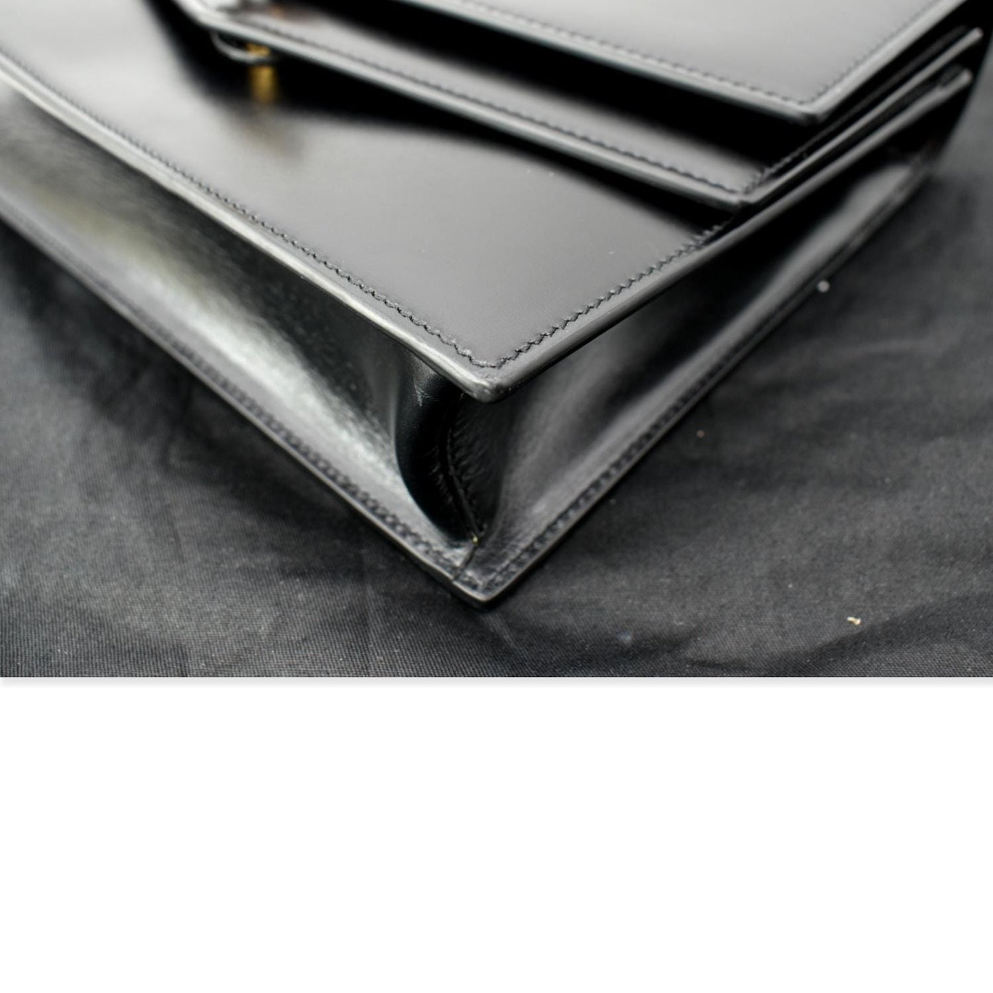 YVES SAINT LAURENT Sulpice Medium Monogram Clasp Shoulder Bag Black