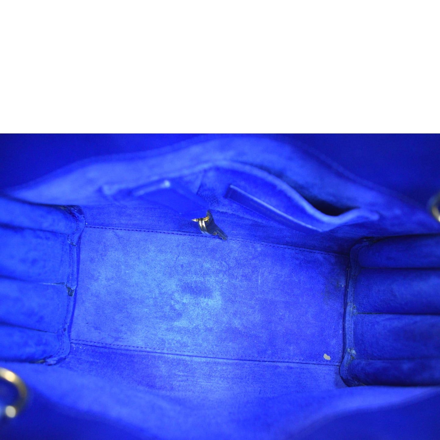 YVES SAINT LAURENT Sac de Jour Leather Shoulder Bag Blue