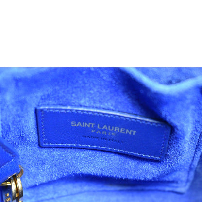 YVES SAINT LAURENT Sac de Jour Leather Shoulder Bag Blue