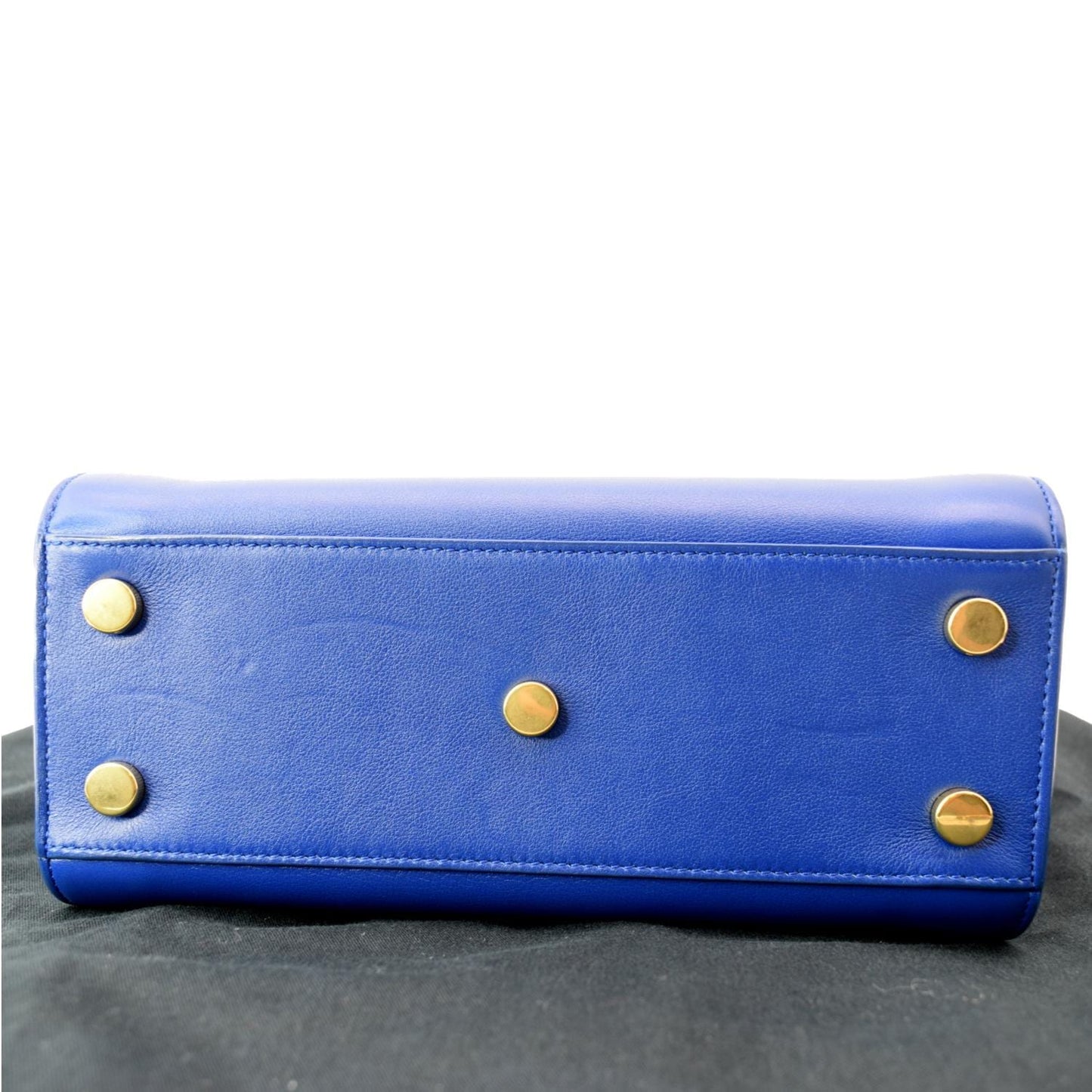 YVES SAINT LAURENT Sac de Jour Leather Shoulder Bag Blue