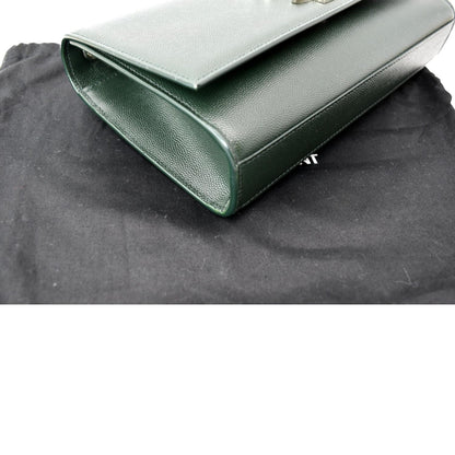 YVES SAINT LAURENT Kate Medium Leather Crossbody Bag Green