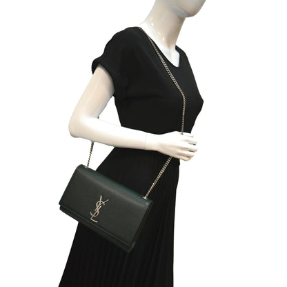 YVES SAINT LAURENT Kate Medium Leather Crossbody Bag Green