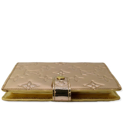 LOUIS VUITTON Miroir Small Monogram Embossed Ring Agenda Gold