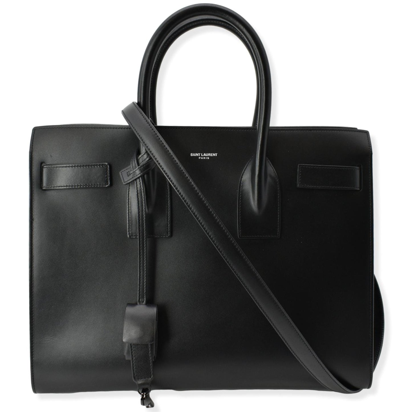 YVES SAINT LAURENT Sac de Jour Leather Shoulder Bag Black