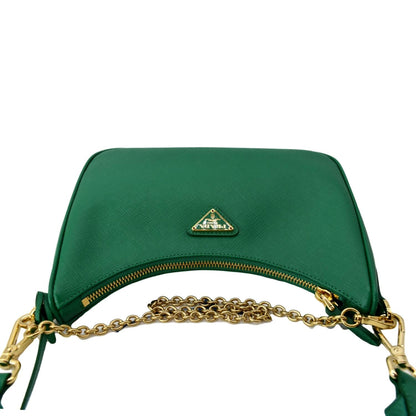 PRADA Re-Edition 2005 Saffiano Leather Shoulder Bag Green