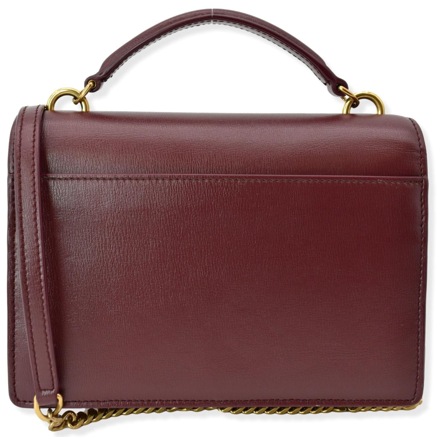 YVES SAINT LAURENT Sunset Mini Leather Crossbody Bag Rouge Legion