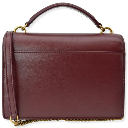 YVES SAINT LAURENT Sunset Mini Leather Crossbody Bag Rouge Legion