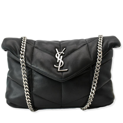 YVES SAINT LAURENT Mini Loulou Puffer Leather Crossbody Bag Black - Hot Deals