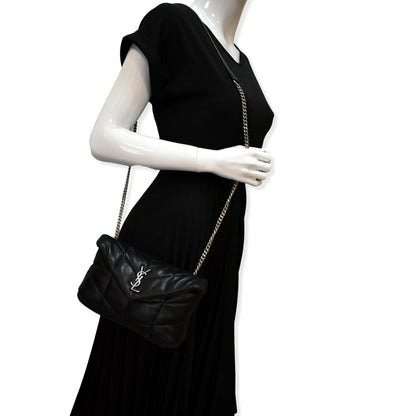 YVES SAINT LAURENT Mini Loulou Puffer Leather Crossbody Bag Black - Hot Deals