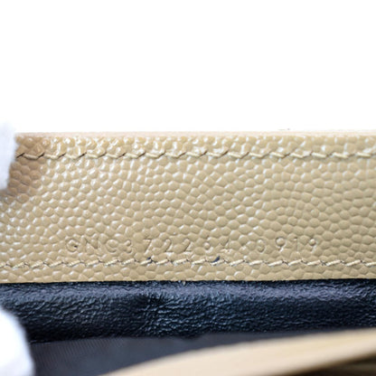 YVES SAINT LAURENT Monogram Grain De Poudre Wallet Beige