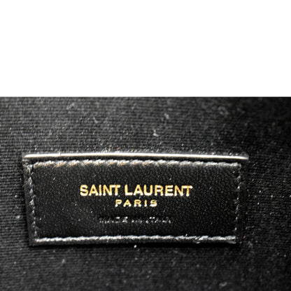 YVES SAINT LAURENT Matelasse Large Bill Monogram Pouch Black