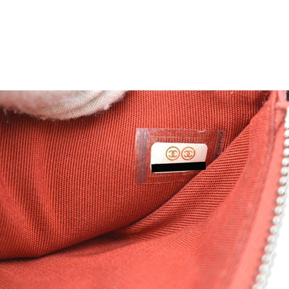 CHANEL Classic Caviar Quilted Leather Flat Wallet Pouch Red