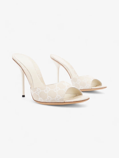 Gucci Guccissima Heels 95mm GG Supreme / Beige Cotton EU 41 UK 8