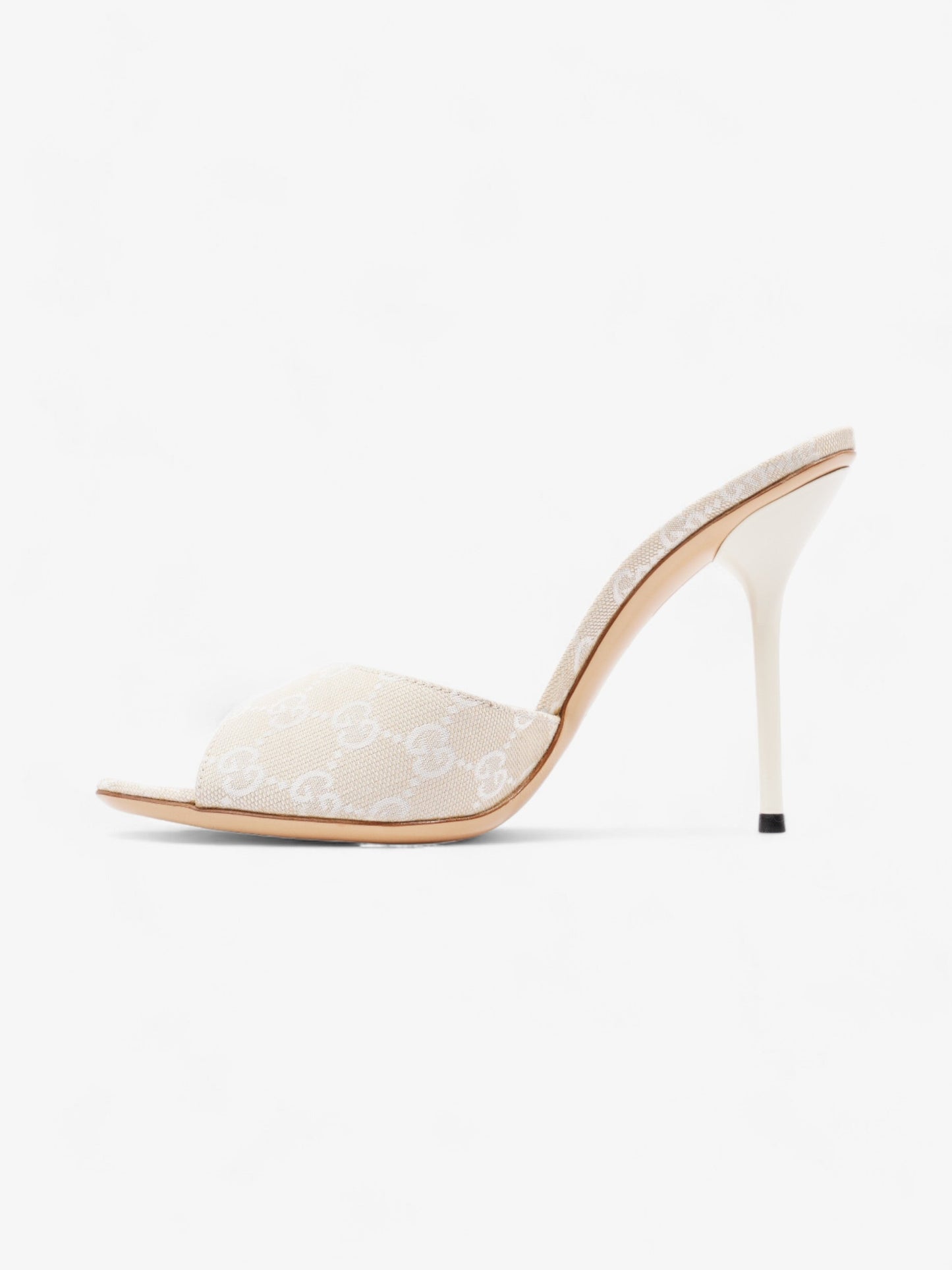 Gucci Guccissima Heels 95mm GG Supreme / Beige Cotton EU 41 UK 8