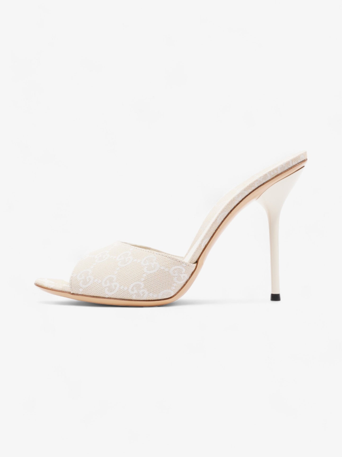 Gucci Guccissima Heels 95mm GG Supreme / Beige Cotton EU 41 UK 8