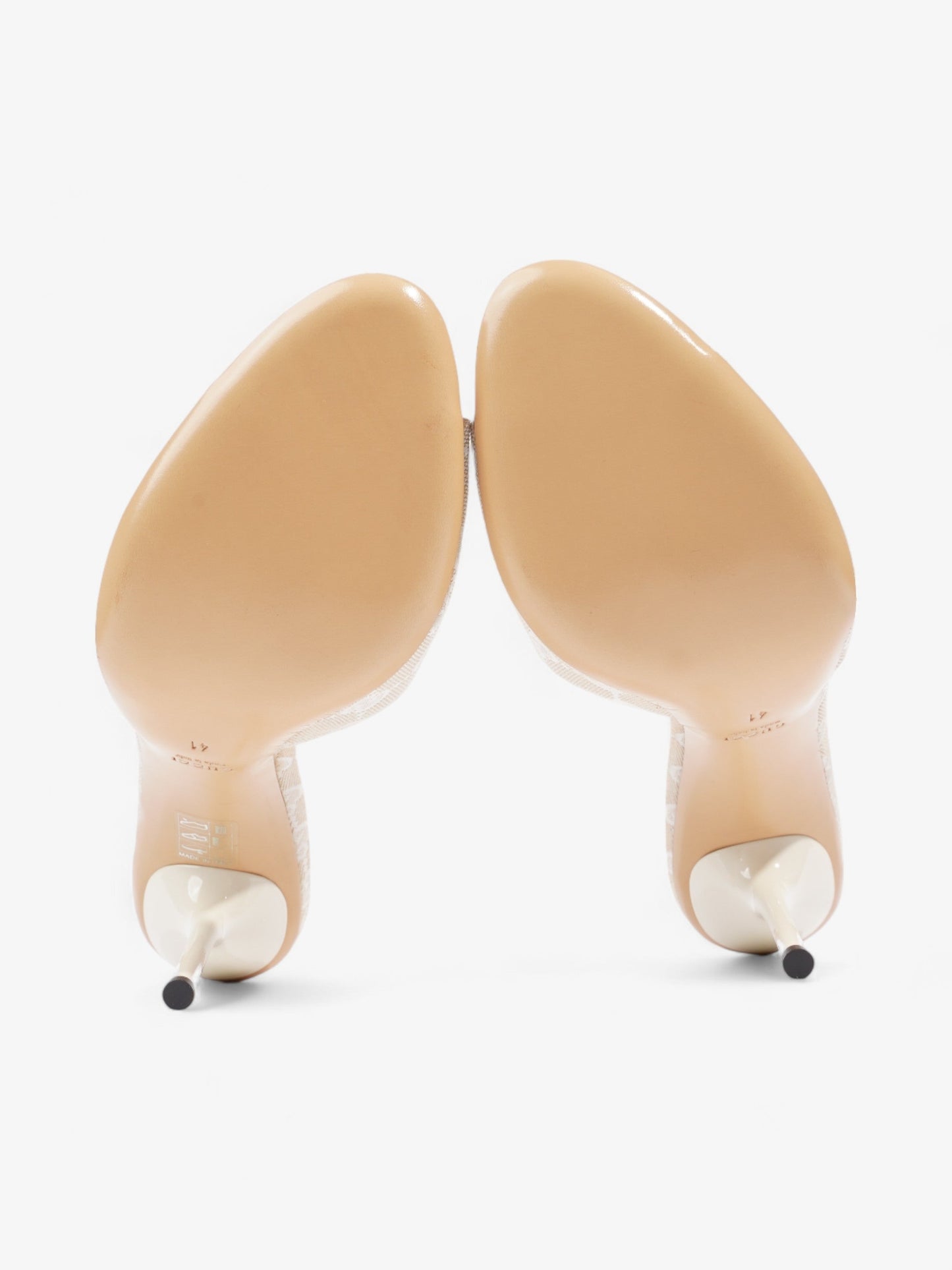 Gucci Guccissima Heels 95mm GG Supreme / Beige Cotton EU 41 UK 8